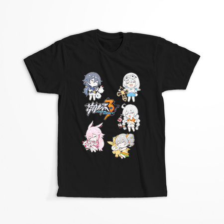 Koszulka Czarna Honkai Impact 3rd - WYBIERZ FASON I KOLOR KOSZULKI 
