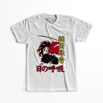 Koszulka Biała Demon Slayer / Kimetsu no Yaiba / Miecz zabójcy demonów - WYBIERZ KOLOR KOSZULKI I FASON