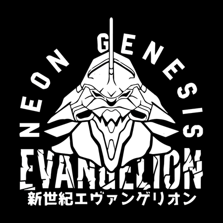 Koszulka Biała Neon Genesis Evangelion - WYBIERZ KOLOR KOSZULKI I FASON