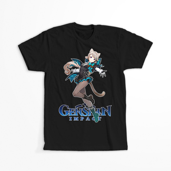 Koszulka Czarna Genshin Impact - Lynette - WYBIERZ KOLOR