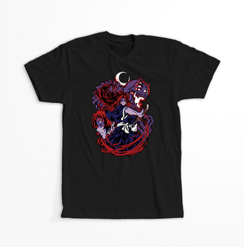 Koszulka Czarna Demon Slayer / Kimetsu no Yaiba / Miecz zabójcy demonów - WYBIERZ KOLOR KOSZULKI I FASON