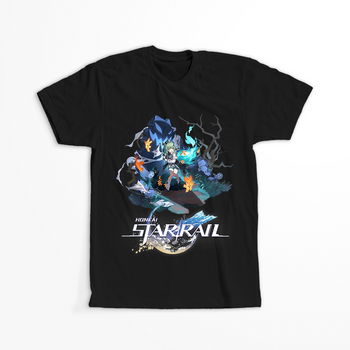 Koszulka Czarna - Honkai Star Rail - Huohuo WYBIERZ KOLOR KOSZULKI I FASON