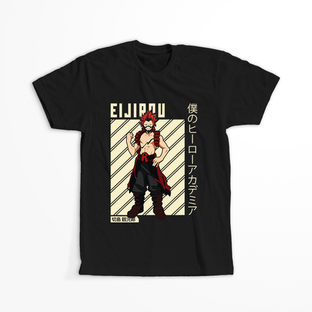 Koszulka Czarna My Hero Academia / Akademia bohaterów - WYBIERZ KOLOR KOSZULKI I FASON