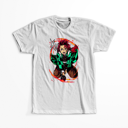 Koszulka Biała Demon Slayer / Kimetsu no Yaiba / Miecz zabójcy demonów - WYBIERZ KOLOR KOSZULKI I FASON