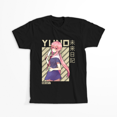 Koszulka Czarna Mirai Nikki - WYBIERZ KOLOR KOSZULKI I FASON