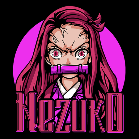 Koszulka Czarna Demon Slayer / Kimetsu no Yaiba / Miecz zabójcy demonów - WYBIERZ KOLOR KOSZULKI I FASON