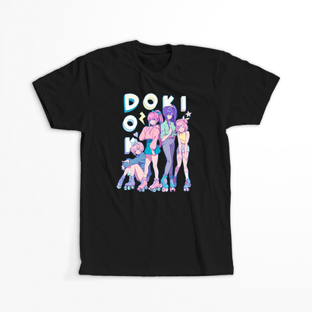 Koszulka Czarna Doki Doki Literature Club - WYBIERZ KOLOR KOSZULKI I FASON