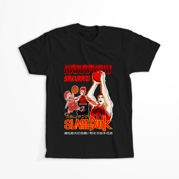 Koszulka Czarna Slam Dunk WYBIERZ KOLOR KOSZULKI I FASON