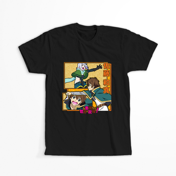 Koszulka Czarna KonoSuba: God's Blessing on This Wonderful World! / Kono Subarashii Sekai ni Shukufuku wo! - WYBIERZ KOLOR KOSZULKI I FASON