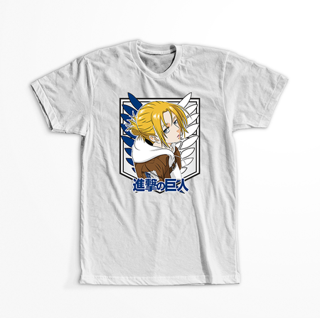 Koszulka Biała Attack on titan WYBIERZ KOLOR KOSZULKI I FASON