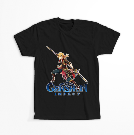 Koszulka Czarna Genshin Impact - Thoma - WYBIERZ KOLOR