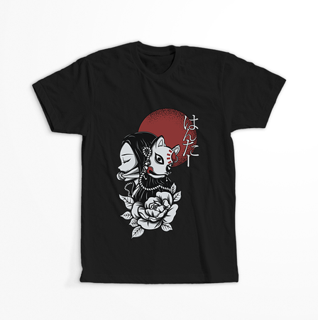 Koszulka Czarna Demon Slayer / Kimetsu no Yaiba / Miecz zabójcy demonów - WYBIERZ KOLOR KOSZULKI I FASON