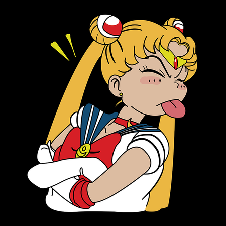 Koszulka Czarna  - Czarodziejka z księżyca / Sailor Moon - WYBIERZ KOLOR KOSZULKI I FASON