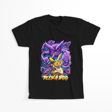 Koszulka Czarna - Pokemon x Naruto - WYBIERZ KOLOR KOSZULKI I FASON