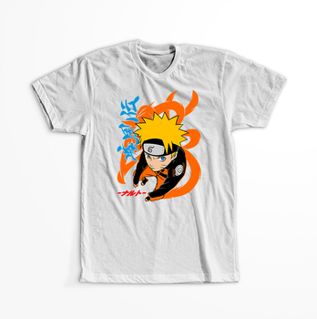 Koszulka Biała Naruto / Boruto - WYBIERZ KOLOR KOSZULKI I FASON