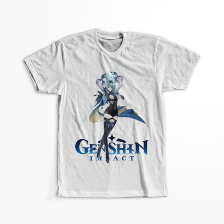 Koszulka Biała Genshin Impact - Eula - WYBIERZ KOLOR KOSZULKI I FASON