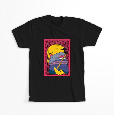 Koszulka Czarna - Pokemon x Naruto - WYBIERZ KOLOR KOSZULKI I FASON