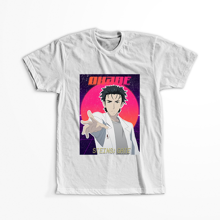 Koszulka Biała - Steins;Gate - WYBIERZ KOLOR KOSZULKI I FASON