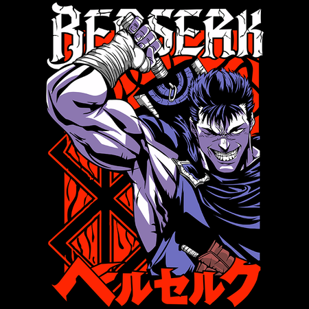 Koszulka Biała - Berserk - WYBIERZ KOLOR KOSZULKI I FASON