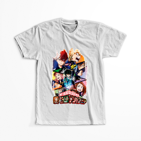 Koszulka Biała My Hero Academia / Akademia bohaterów - WYBIERZ KOLOR KOSZULKI I FASON