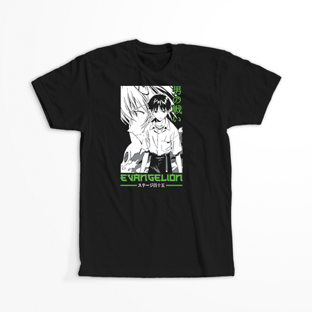 Koszulka Czarna Neon Genesis Evangelion - WYBIERZ KOLOR KOSZULKI I FASON