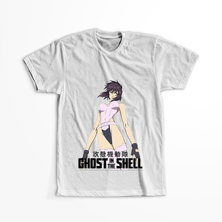 Koszulka Biała Ghost in the Shell - WYBIERZ KOLOR KOSZULKI I FASON