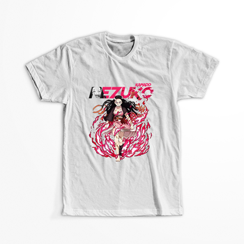 Koszulka Biała Demon Slayer / Kimetsu no Yaiba / Miecz zabójcy demonów - WYBIERZ KOLOR KOSZULKI I FASON