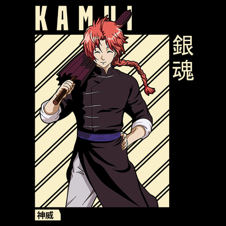 Koszulka Czarna Gintama WYBIERZ KOLOR KOSZULKI I FASON