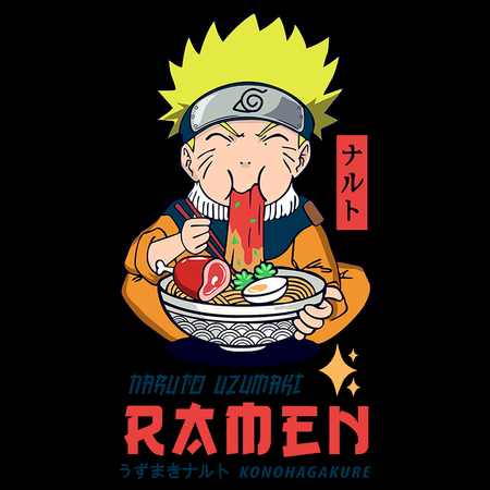 Koszulka Czarna Naruto / Boruto - WYBIERZ KOLOR KOSZULKI I FASON