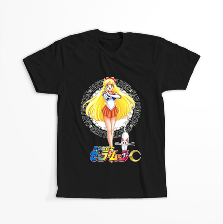 Koszulka Czarna Sailor Moon WYBIERZ KOLOR KOSZULKI I FASON