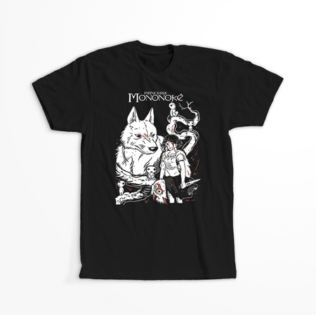Koszulka Czarna - Princess Mononoke - WYBIERZ KOLOR KOSZULKI I FASON