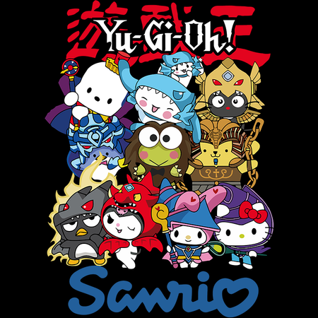 Koszulka Biała - Sanrio & Yu-Gi-Oh! - WYBIERZ KOLOR KOSZULKI I FASON
