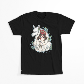 Koszulka Czarna - Princess Mononoke - WYBIERZ KOLOR KOSZULKI I FASON