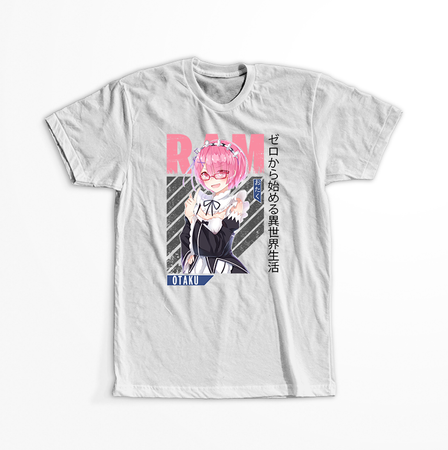 Koszulka Biała Re:Zero - WYBIERZ KOLOR KOSZULKI I FASON