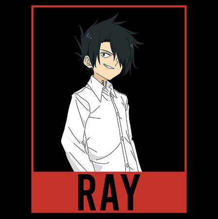 Koszulka Czarna - The Promised Neverland - WYBIERZ KOLOR KOSZULKI I FASON