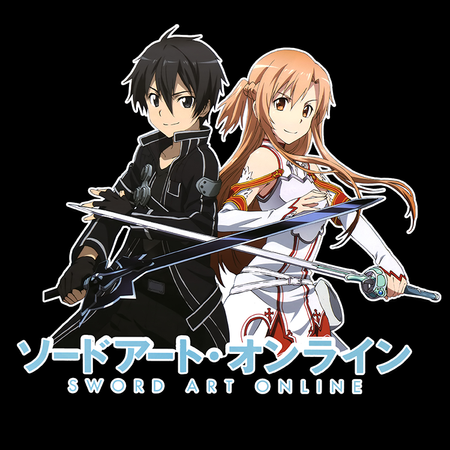 Koszulka Czarna Sword Art Online - WYBIERZ KOLOR KOSZULKI I FASON