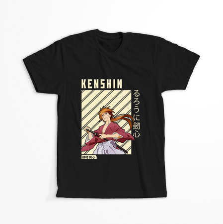 Koszulka Czarna Rurouni Kenshin WYBIERZ KOLOR KOSZULKI I FASON