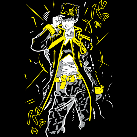 Koszulka Czarna JOJO's Bizarre Adventure - WYBIERZ KOLOR KOSZULKI I FASON