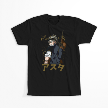 Koszulka Czarna - Black Clover - WYBIERZ KOLOR KOSZULKI I FASON