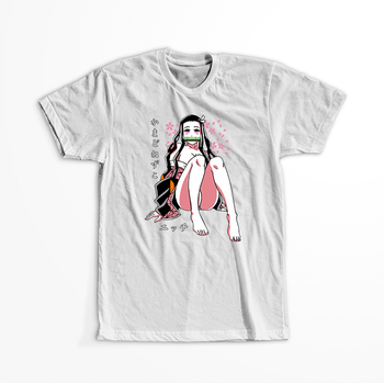 Koszulka Biała Demon Slayer / Kimetsu no Yaiba / Miecz zabójcy demonów - WYBIERZ KOLOR KOSZULKI I FASON