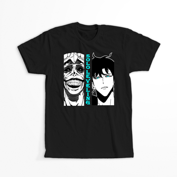 Koszulka Czarna - Solo Leveling  - WYBIERZ KOLOR KOSZULKI I FASON