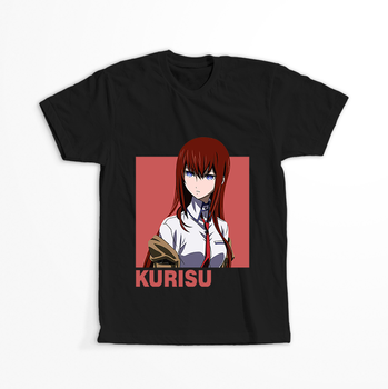 Koszulka Czarna - Steins;Gate - WYBIERZ KOLOR KOSZULKI I FASON