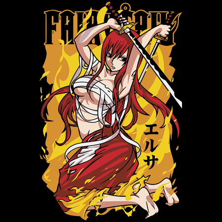 Koszulka Czarna Fairy Tail - WYBIERZ KOLOR KOSZULKI I FASON