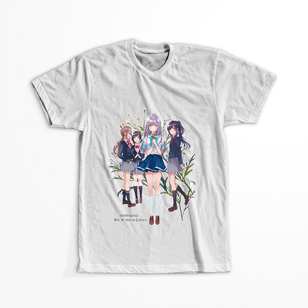 Koszulka Biała - Irozuku Sekai no Ashita kara - WYBIERZ KOLOR KOSZULKI I FASON