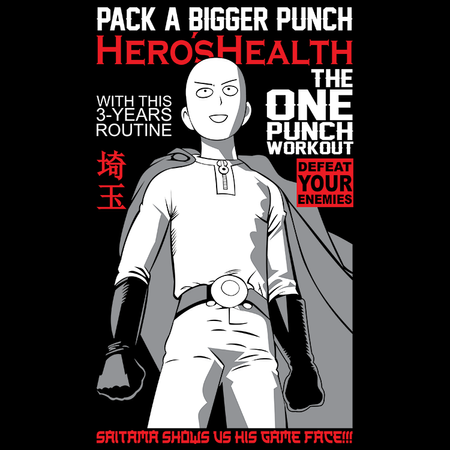 Koszulka Biała One-Punch Man - WYBIERZ KOLOR KOSZULKI I FASON