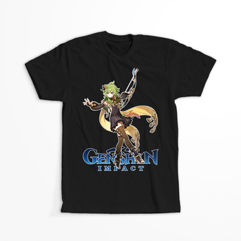 Koszulka Czarna Genshin Impact - Collei - WYBIERZ KOLOR