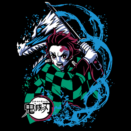 Koszulka Biała Demon Slayer / Kimetsu no Yaiba / Miecz zabójcy demonów - WYBIERZ KOLOR KOSZULKI I FASON