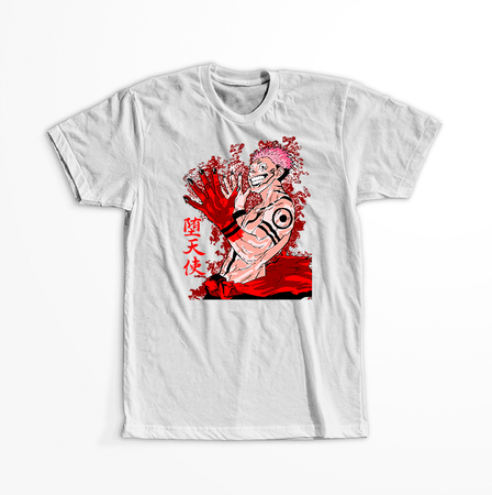 Koszulka Biała Jujutsu Kaisen - WYBIERZ KOLOR KOSZULKI I FASON