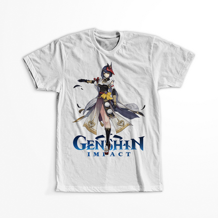 Koszulka Biała Genshin Impact - Kujou Sara - WYBIERZ KOLOR KOSZULKI I FASON