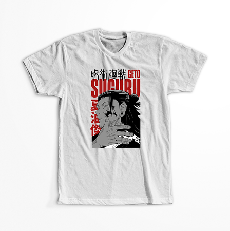 Koszulka Biała Jujutsu Kaisen - WYBIERZ KOLOR KOSZULKI I FASON